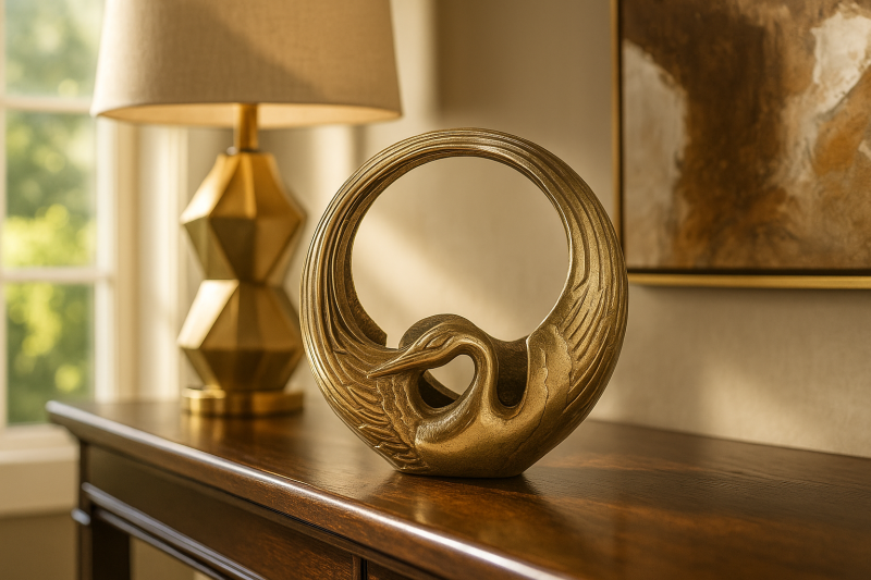 Aluminium Decor Swan