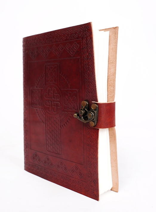 Brown Cross Leather Handmade Embossed Diary