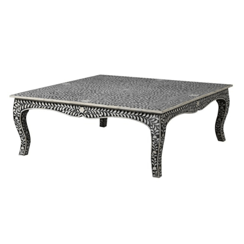 Bone Inlay Coffee Table- Geometric