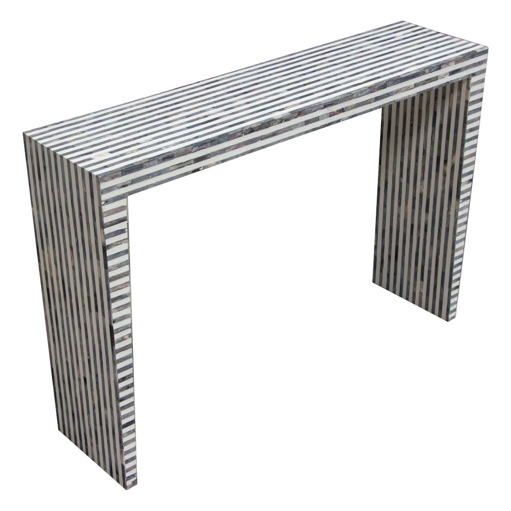 Bone Inlay Console Table-Zebra