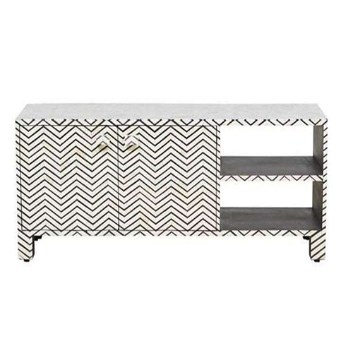Bone Inlay TV Unit- Chevron