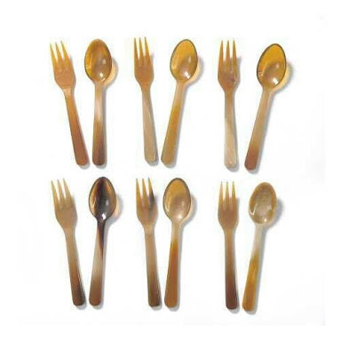 Horn Spoon 2pc Set