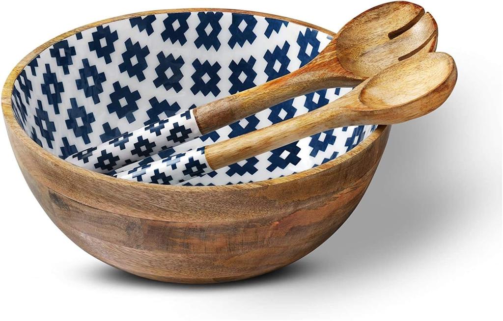 Wooden Bowl Spoon Set