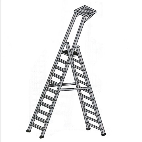 Aluminium Self Supported Folding Ladder Step
