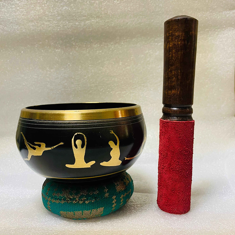 CSB-4 Casted Hammered Singing Bowl Yoga Design