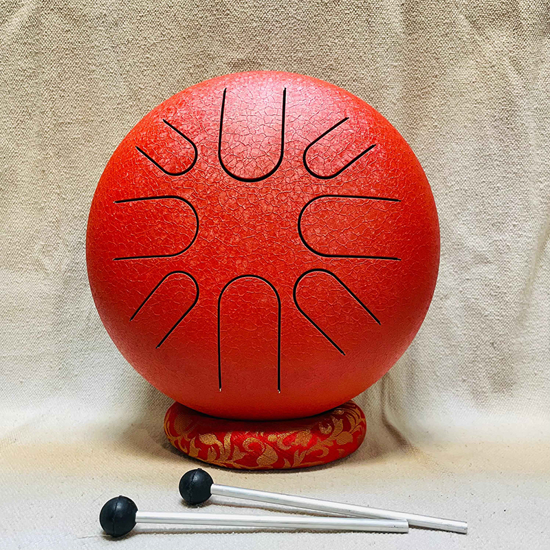 TD-10R8 Steel Tongue Drum-10 Red Col