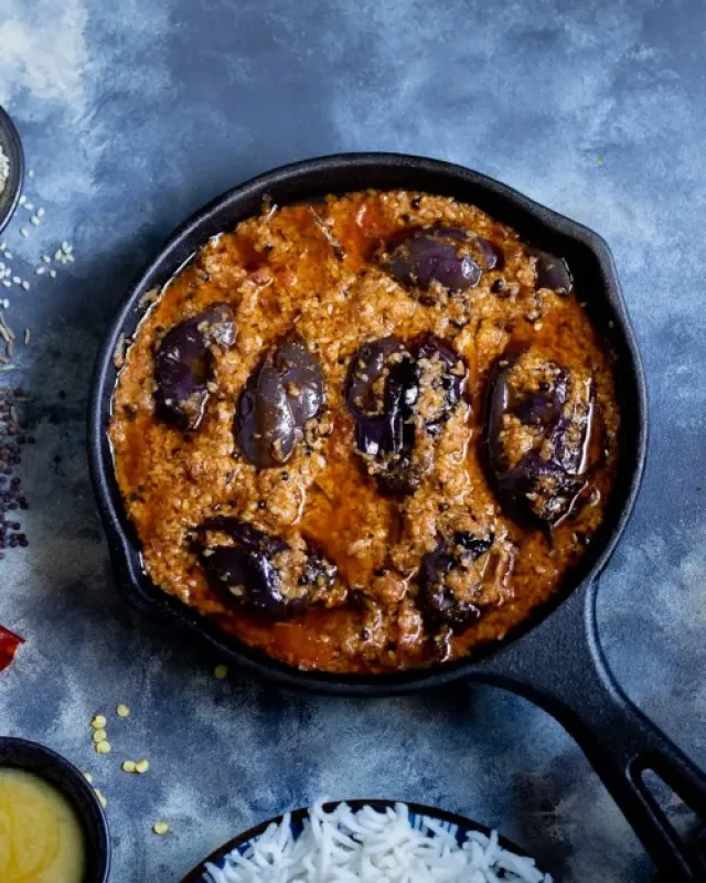 Stuffed Eggplant (Bharava Baigan)