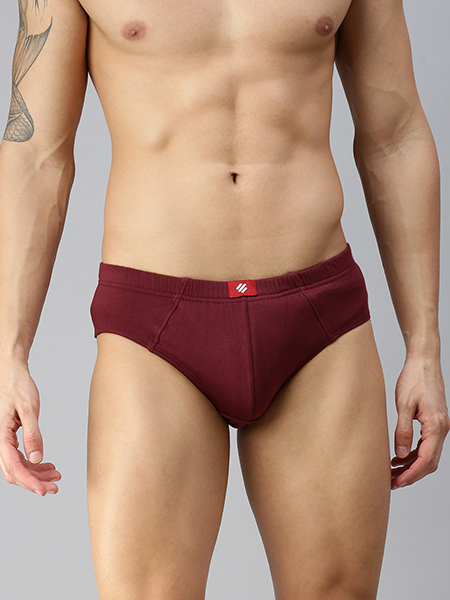 Premium Cotton Men's Solid Basic Brief