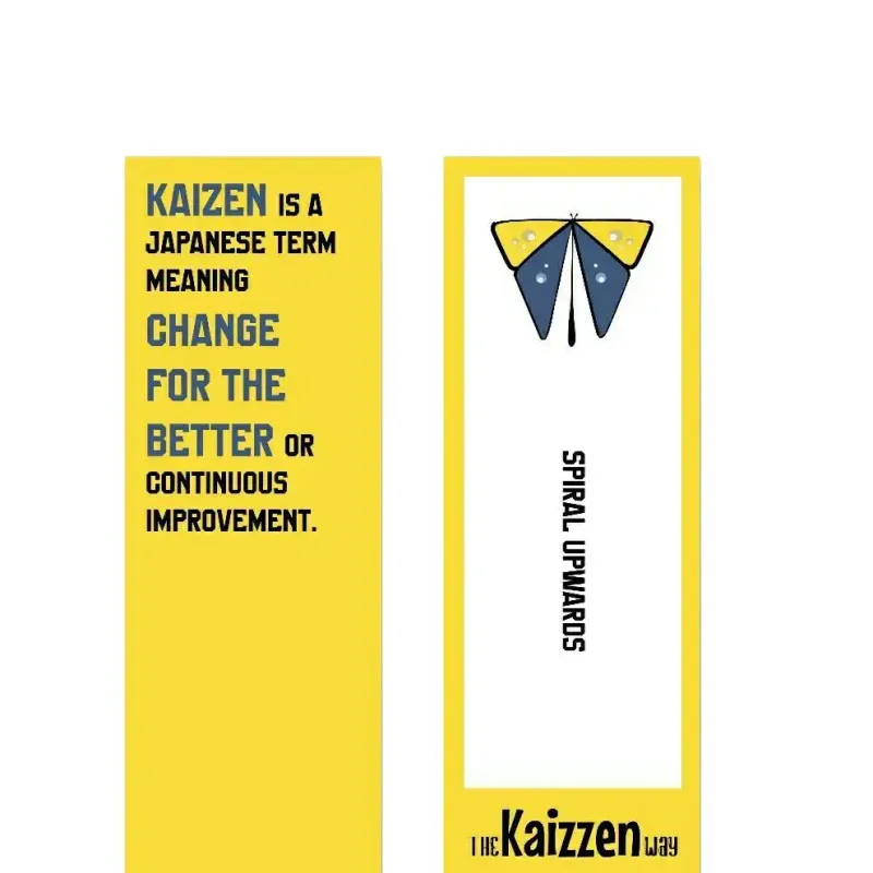 Printed Paper Bookmark Yellow Design