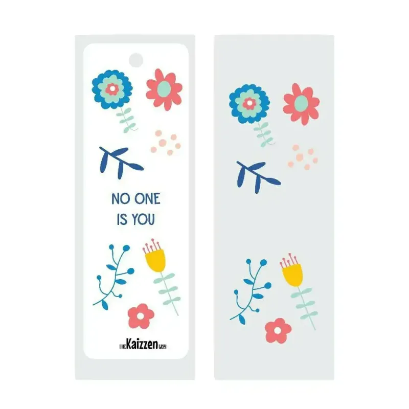 Printed Paper Bookmark Yellow Red And Blue Design