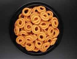 Butter Chakli Murukku, Ingredients : Rice Flour, unsalted Butter, black Sesame Seeds Salt, warm Water - Parmatma Dinanath Gupta