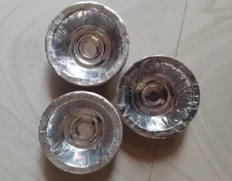 6 Inch Silver Paper Dona