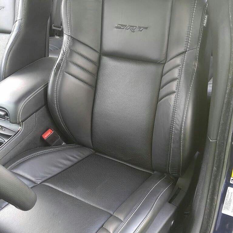 Black Suede Leather Car Seat