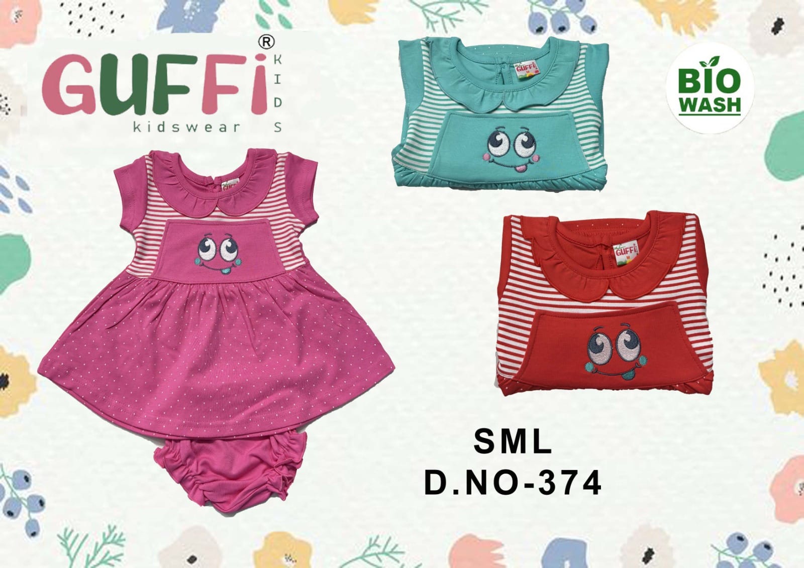 Baby Girl Half Sleeves Frock (D.NO-374)