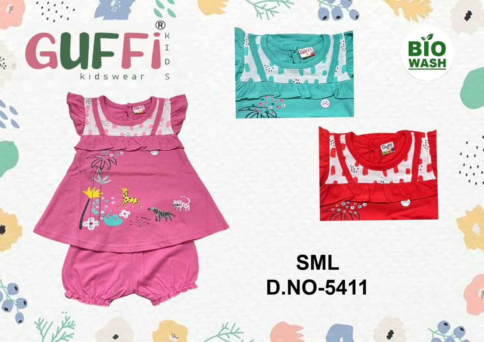 Baby Girl Half Sleeves Frock (D.NO-5411)