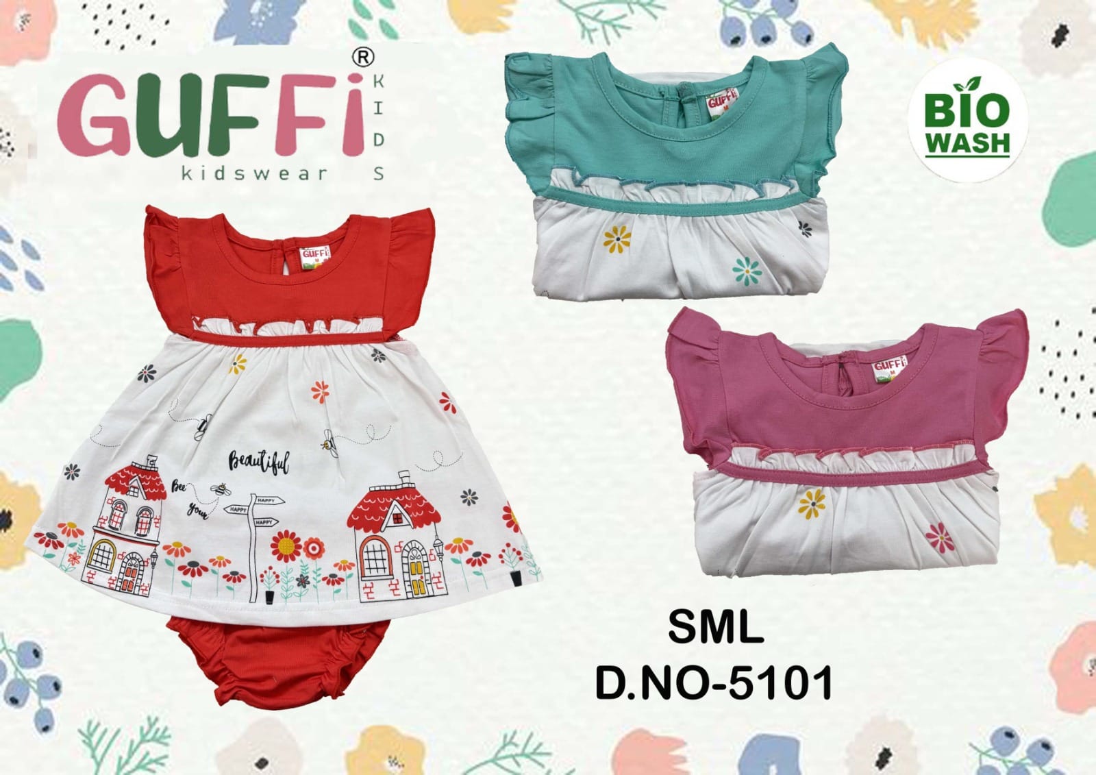 Baby Girls Cotton Frock (D.NO-5101)