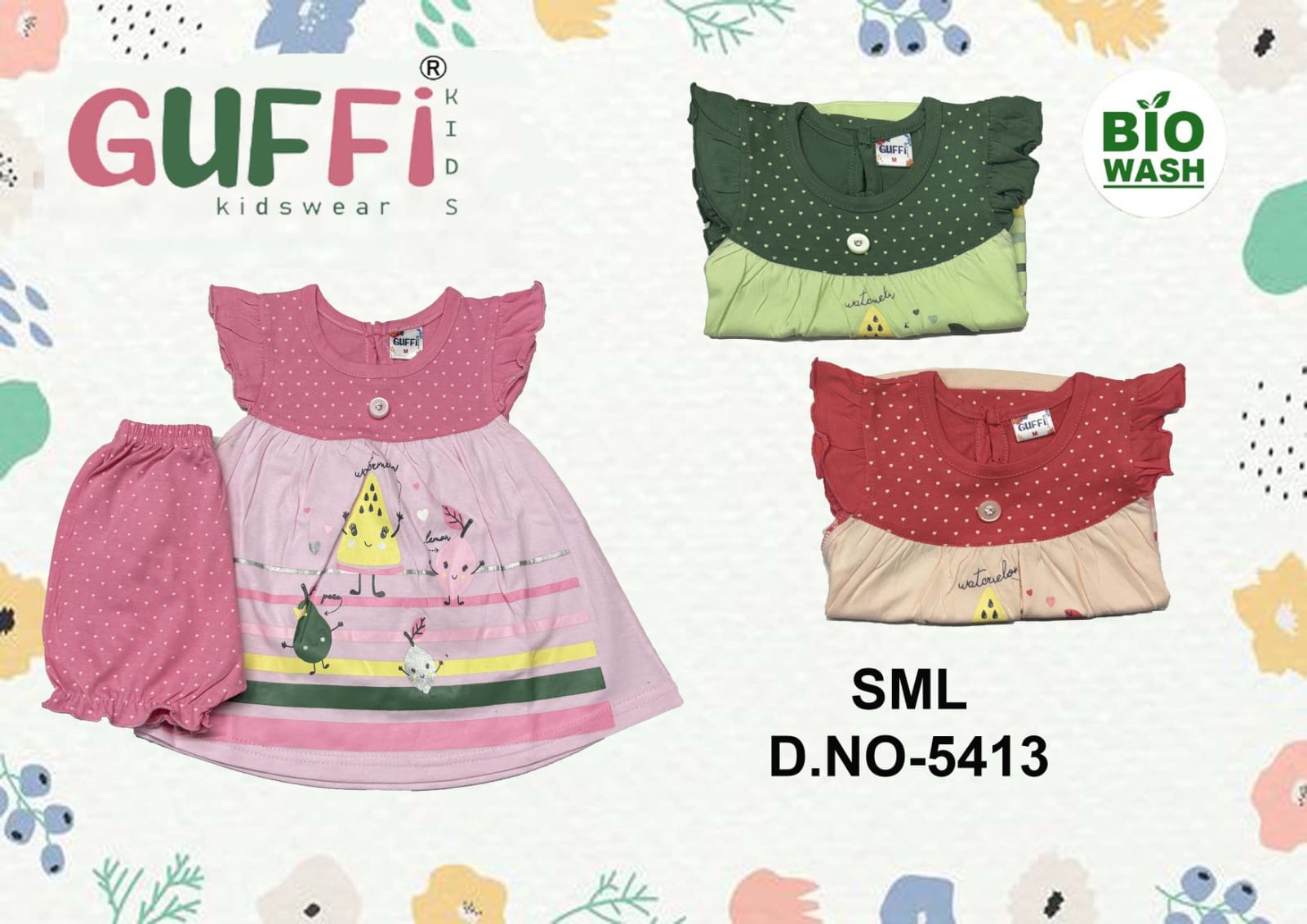 Baby Kids Casual Dress Set (D.NO-5413)