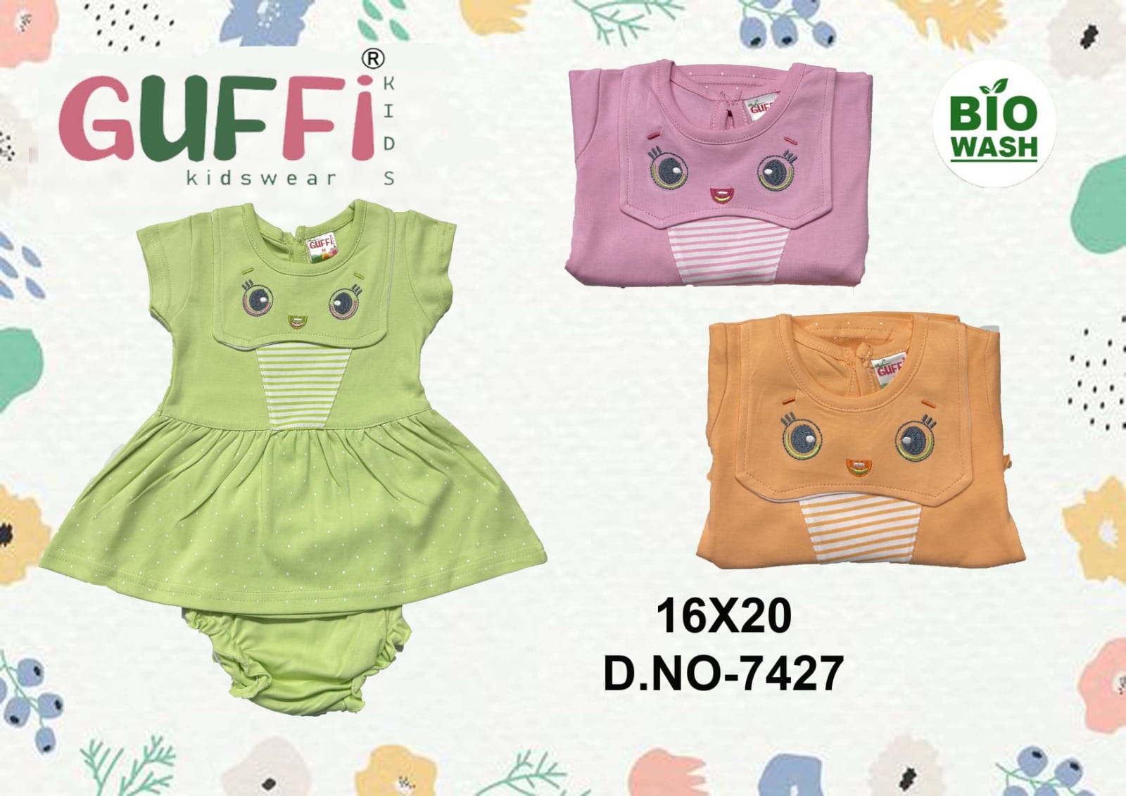D.NO-7427 Baby Kids Casual Dress Set