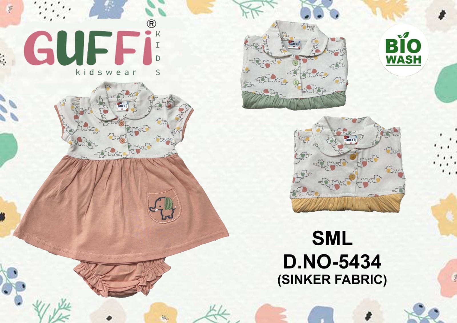 Collar Neck Baby Kids Wear (D.NO-5434)
