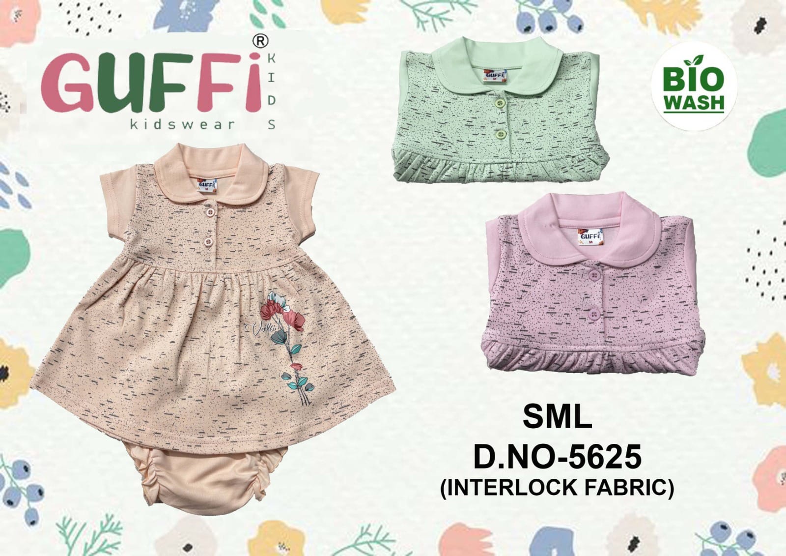 Collar Neck Baby Kids Wear (D.NO-5625)