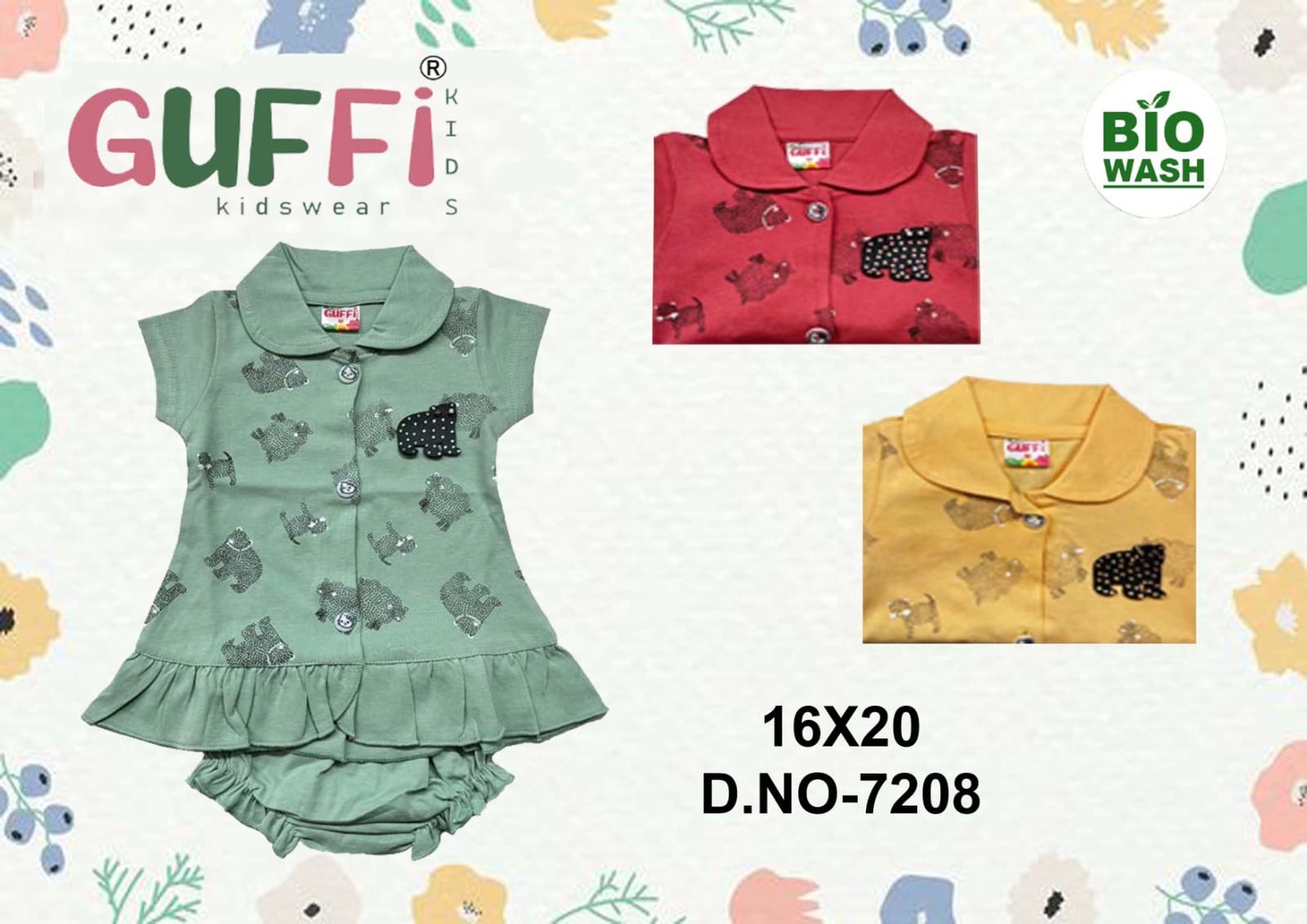 Collar Neck Baby Kids Wear (D.NO-7208)