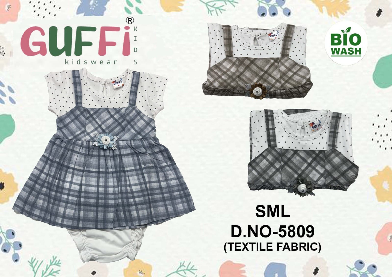 Cotton Fancy Kids Frock (D.NO-5809)