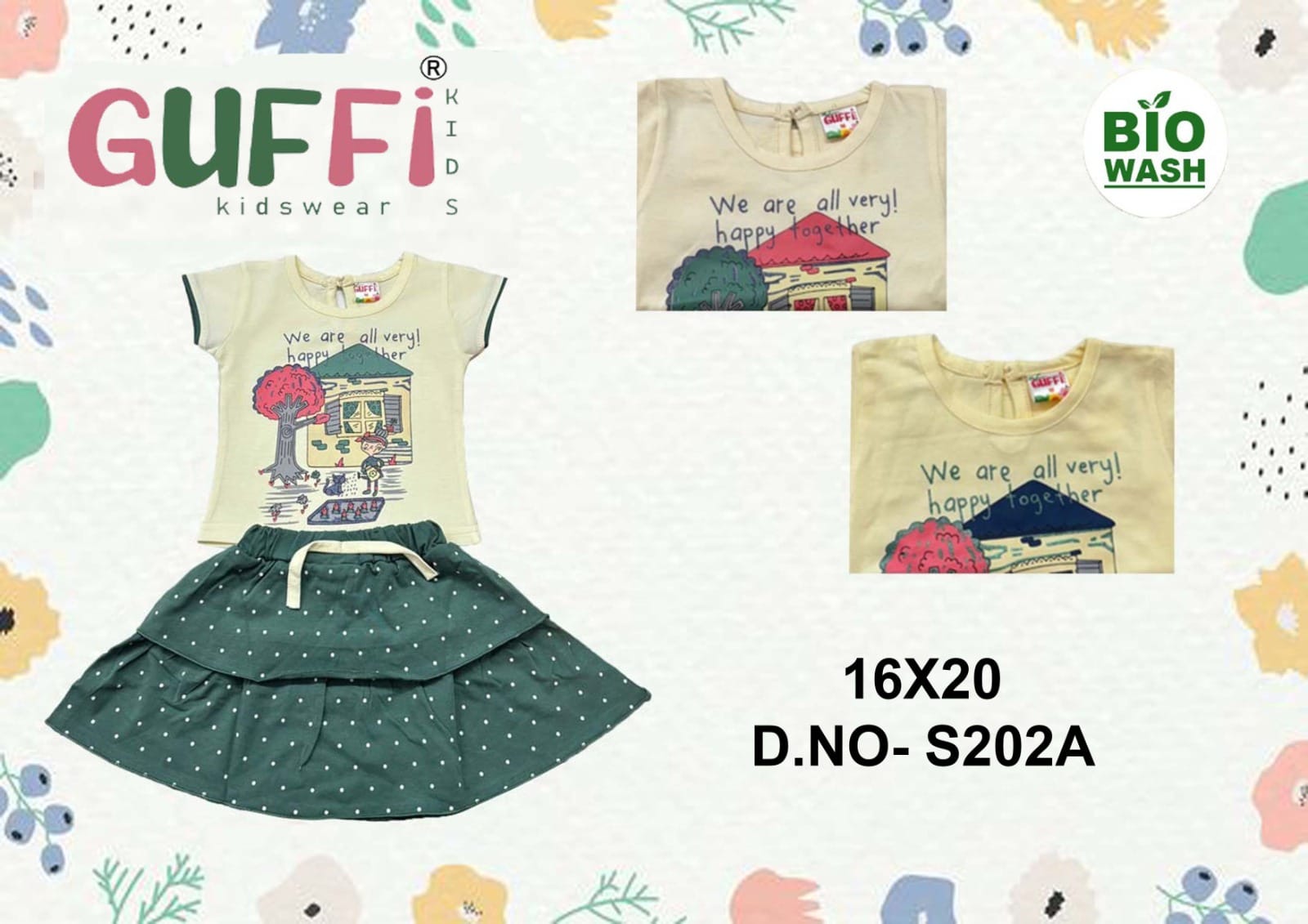 Cotton Kids Wear Skirt Top (D.NO-S202A)
