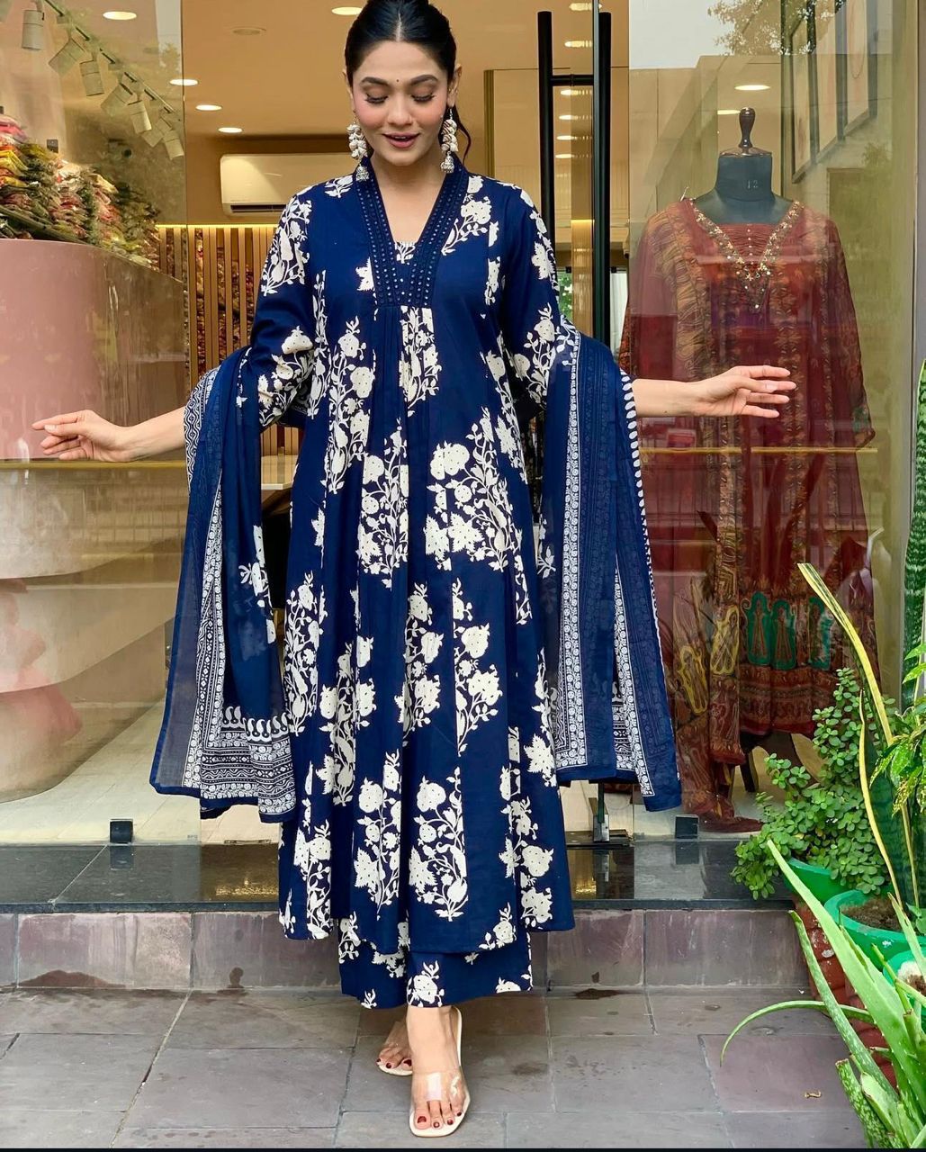 Printed Anarkali Kurta