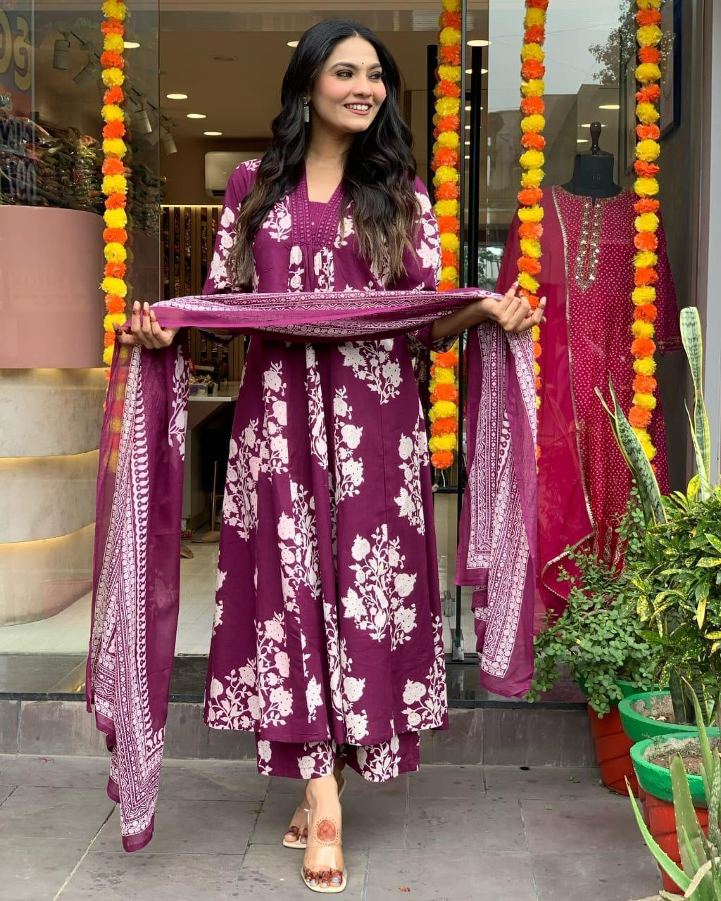 Printed Anarkali Suit