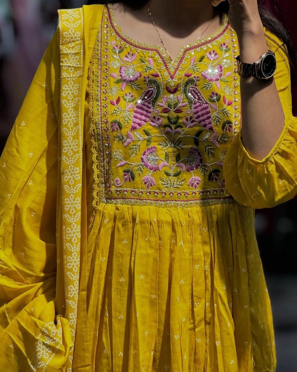 Yellow Anarkali Suit
