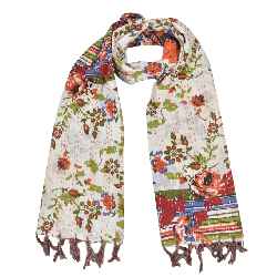 Kantha Stitch Scarves, Country Of Origin : Made In India, Ideal For : Women and Girls - AKKS International