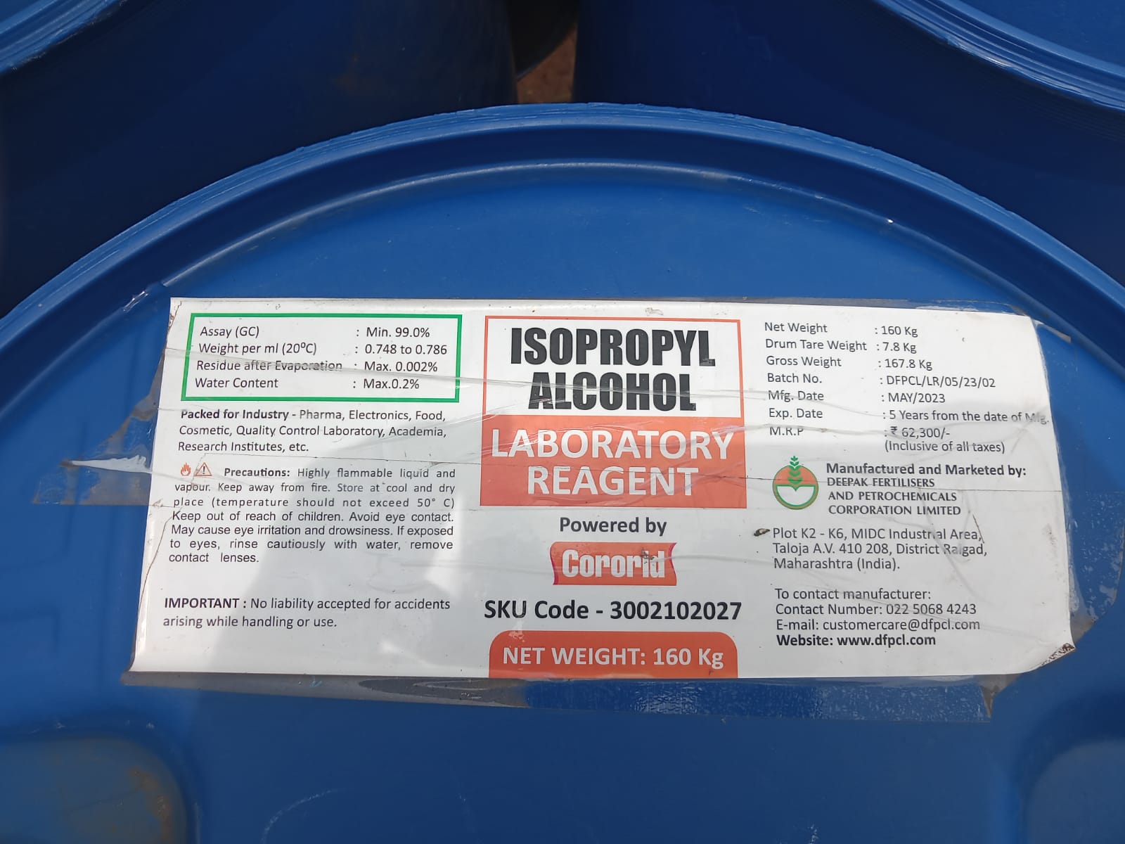Isopropyl Alcohol (IPA) - Deepak Fertilizer